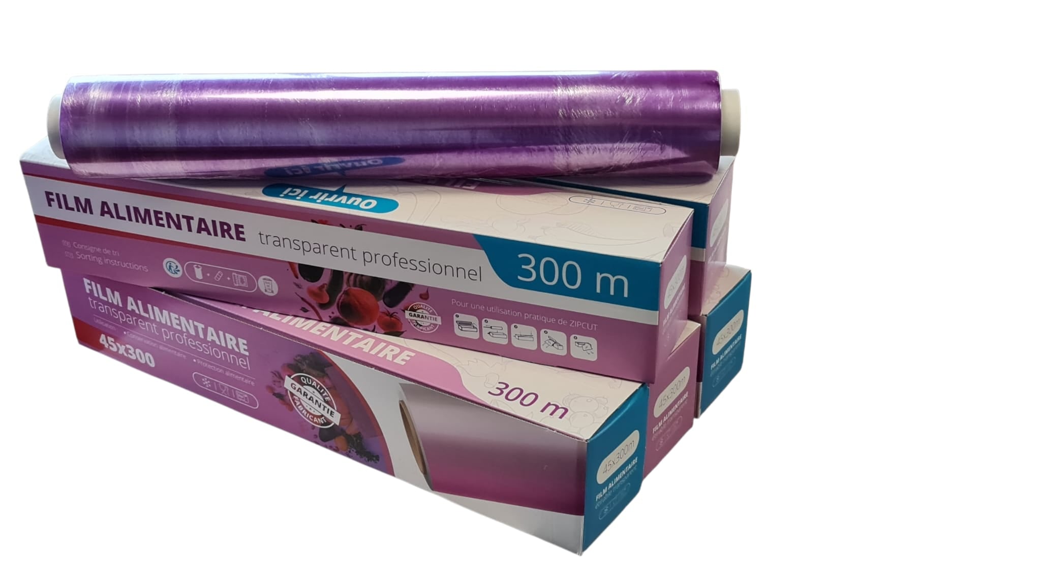 FILM ALIMENTAIRE PROFESSIONNEL 45cm * 300Mètres